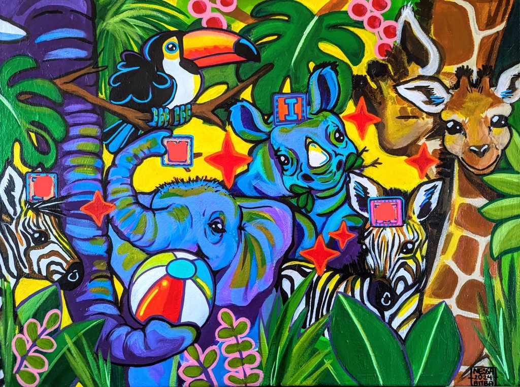 Painting a Safari scene for a nursery (image&nbsp;heavy)