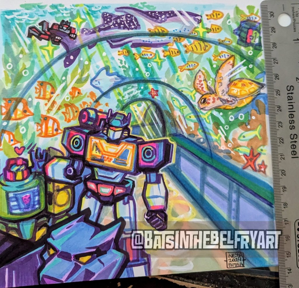 Drawing: Soundwave at the&nbsp;Aquarium